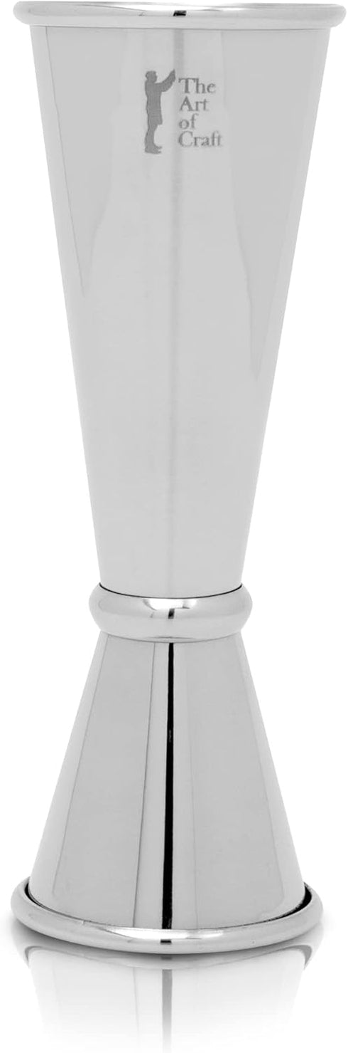 Japanese Jigger: 1oz 2oz Stainless Steel Double Cocktail Jigger with Measurements Inside – Measuring Tool for Bartenders...