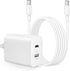 70W USB C Charger - GaN PD USB C Charger 2 Ports Power Adapter Compatible with Mac Book Pro/Air 13 14 15 16 inch 2023/2022/2021/2020/2019/2018,M1,...