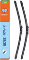 Wiper Blades 28" + 28" Automotive Replacement Windshield Wiper Blades for My Car Premium All-Seasons OE Quality Wipers for front windshield(Set of...