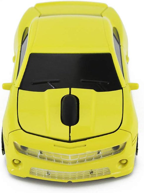 Ai5G for CL Car Mouse Wireless Sport Car Shape Mouse Laptop Desktop Computer Mouse Optical Mice with 2.4GHz Nano USB LED Headlight (Yellow)...