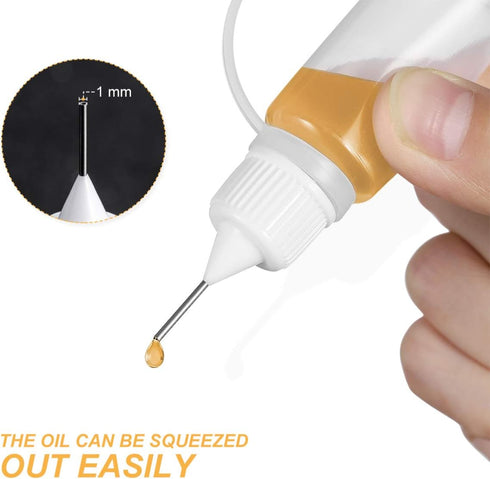 EXCEART 10 Pcs Needle Tip Glue Bottles 10ml Precision Refillable Squeeze Tip Applicator Empty Needle Plastic Bottle for DIY Craft...