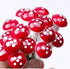 20Pcs Red Mini Mushroom Miniatures Artificial Garden Fairy Bonsai Plant Pot Resin Craft Decoration for Home DIY Micro Landscape Decor Garden Sculp...