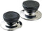 2-Pack Universal Pot Lid Cover Knob Handle,Stainless Steel Base Circular 5.3x7cm Dia - Kitchen Cookware Replacement Pan Pot Handgrip Lid Knob Cap...