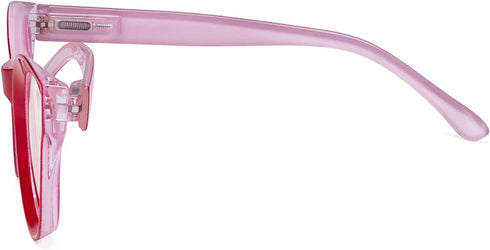 Eyekepper Large Cateye Design Reading Glasses Oversized Readers for Women Reading - Red...