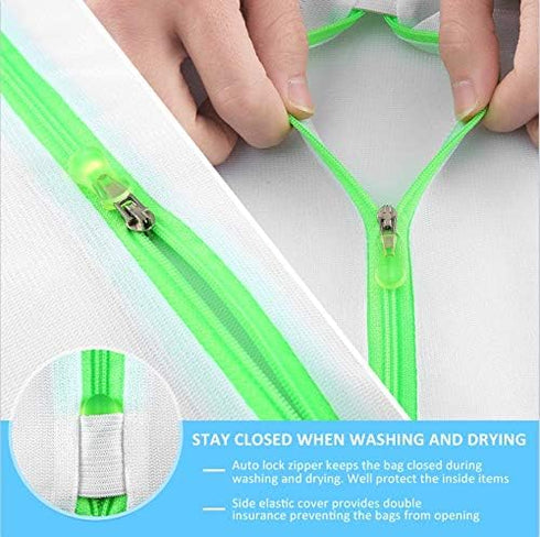 GOGOODA Mesh Laundry Bags for Delicates with Premium Zipper, Travel Storage Organize Bag, Clothing Washing Bags for Laundry, Blouse, Bra, Hosiery,...