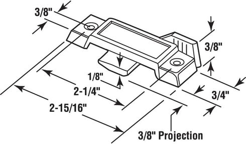 Prime-Line F 2589 Sash Lock for Vertical and Horizontal Sliding Windows – Replace Broken Sash Locks for Additional Home Security, 2-1/4” Mounting ...