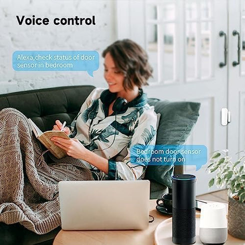 WiFi Door Sensor That Alert Your Phone WiFi Window Sensor Tuya Door Opener Detector Wireless Smart Door Sensor Alarm for Home Security&Automation ...