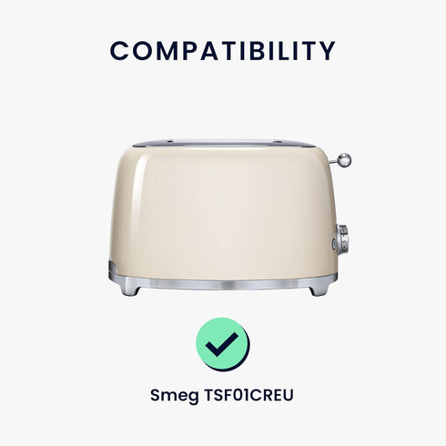 kwmobile Cover Compatible with Smeg TSF01CREU Cover - TPU Case for Bread Toaster Machine - Transparent/Black...