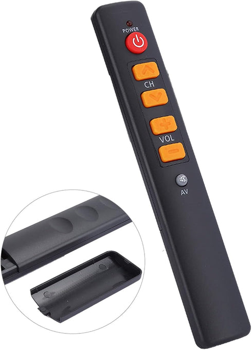 Learning Remote Control with Big Buttons, 6 Keys Universal Remote Control Smart Controller for TV STB DVD HiFi VCR(Orange)...