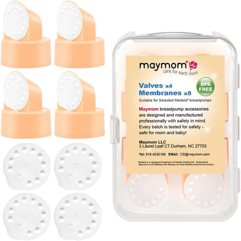 Maymom Replacement Valve and Membrane Compatible with Medela Breastpumps (Swing, Lactina, Pump in Style) Part #87089; Replaces Medela Valve and Me...