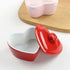 Heart-Shaped Dessert Bowl with Lid Ceramic Baking Bowl Rice Bowl-5 OZ-Red...
