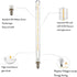 T300 Dimmable Vintage LED Edison Bulbs 6W T300 Dimmable LED Filament Bulb Long Tubular Vintage LED Lights,E14 Small Base,Clear Glass,Warm White 23...
