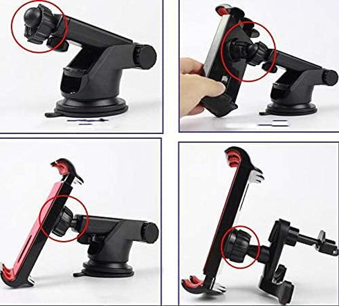 DEMCERT Cell Phone Car Holder for Samsung Galaxy Z Fold 4, Z Fold 5, Z Fold 6, Z Fold 7, Strong Sticky Gel Pad with One-Touch Design Dashboard Car...