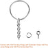 Paxcoo 100Pcs Keychain Rings with Chain and 100 Pcs Screw Eye Pins Bulk for Crafts...