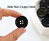 GANSSIA 1 Inch (25mm) Black Resin Buttons Sewing Flatback Button for Garment DIY Craft Decoration Pack of 50PCS...