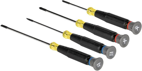 Klein Tools 85615 Mini Precision Screwdriver Set, 4-Piece Phillips and Slotted Set, Ideal for Electronics, Small Appliances, Terminal Blocks...
