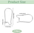 1 Box 120Pcs Kidney Earring Finding Teardrop Earring Wires Stainless Steel U Shaped Hoop Wires Long Earring Hooks Dangle Silver Earring Wires for ...