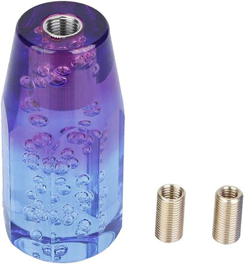 6 inch Manual Diamond Crystal Bubble Styling Gear Shift Knob Blue+Purple Color...