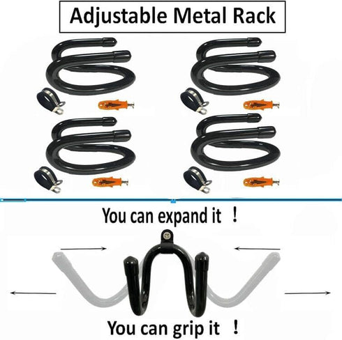 4 Pack Bar Clamp Wall Hanger Wall Storage Clip Bar Clamp Wall Rack Wall Mount Storage Utility Hooks, for Bar Clamp and other woodworking tools, Ha...
