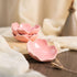 FUYU 4pcs Sakura Shaped Ceramics Seasoning Dishes Spice Dishes Salad Soy Sushi Wasabi Dipping Bowls, Tea Bag Holders...