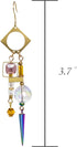 Steampunk Asymmetrical Industrial Robot Mismatched Glass Ball Dangle Earrings for Women Jewelry...