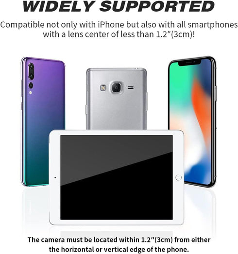 3 in 1 Lens Kit for iPhone and Android, 15X Macro Lens + 0.5X Wide Angle Lens + 230° Fisheye Lens, Phone Camera Lens, Color Black......