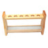 Chiloskit 0.7" (18mm) Holes Wood Wooden Test Tube Rack Holder Stand for API 10ml 25ml Test Tubes Lab Tube Racks Pen Holder (10ml 6Slots)...