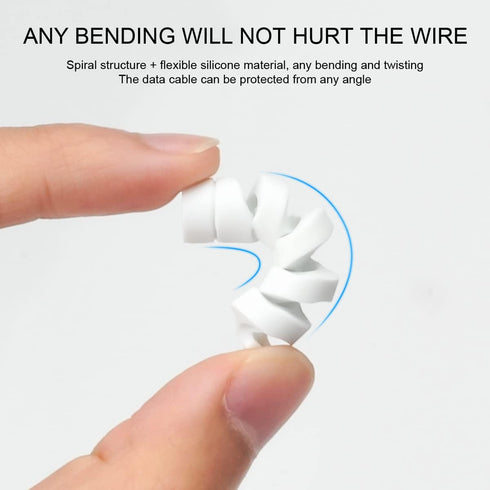 25 Pieces Charger Cable Saver, Seminer Flexible Silicone Micro USB Protector, Mouse Cable Protector Suit for All Cellphone Data Lines (White, Pink...