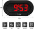 REACHER Small LED Digital Alarm Clock with Simple Operation, Full Range Brightness Dimmer, USB Phone Charger Port, Easy Snooze, Adjustable Alarm V...