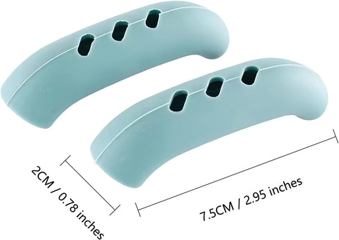 AUOCATTAIL 2 Pairs Silicone Assist Handle Holder Grip Cast Iron Skillets Non-Slip Cast Iron Skillet Handle Covers Heat Resistant Grip for Frying P...
