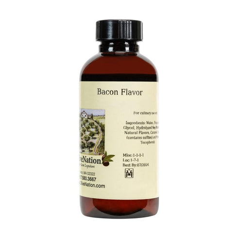 Liquid Bacon Flavor - Water Soluble Natural Flavoring for Baking - Beverages - Brewing - Gluten Free - Kosher - 4 ounces...