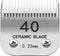 40# Pet Dog Grooming Detachable Blades, Compatible with Andis Size-7FC Cut Length 1/100"(0.25mm), Most A5,KM Series Clippers,Made of Ceramic Blade...