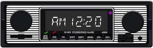 Car Stereo for Bluetooth, Retro Car FM Radio Smart Player, Electronic Auto FM Radio Receiver, Hands-Free Calling, Support MP3/WMA/WAV/AUX...