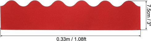 PATIKIL 3" x 1.08ft Bulletin Board Border, 30 Pack Scalloped Trim Strips Wall Decor for Locker Classroom Cork Poster Black Board White Chalkboard,...