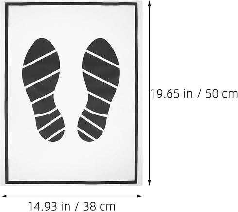 20 Pcs Car Foot Mat Disposable Paper Floor Mats Waterproof Car Floot Mat Black White Auto Foot Pads Universal Car Floor Protector Cover 15 x 20 in...