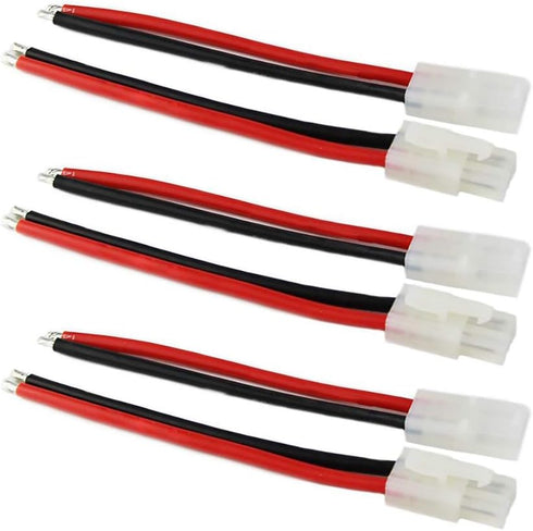 3Pairs Tamiya Battery Connectors Male & Female 14awg 10cm for RC Car Lipo Battery Charge...