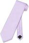 Vesuvio Napoli NeckTie Solid Lavender Purple Color Men's Neck Tie, Lavender Light Purple, One Size...