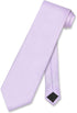 Vesuvio Napoli NeckTie Solid Lavender Purple Color Men's Neck Tie, Lavender Light Purple, One Size...