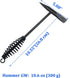 10.6 oz 300g Spring Handle Welding Chipping Hammer with 2 pack Nylon Clean Brush and 2 packs Steel Wire Brush 5 in 1 Kit...