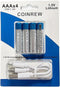 AAA Lithium-Ion Rechargeable Batteries - 616mAh, 1100mWh, USB-C, 4-Pack with Multi-Port Charging Cable - Durable & Eco-Friendly for Everyday Devic...