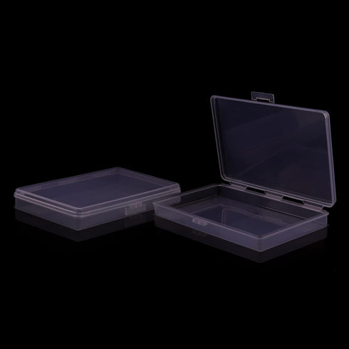 Lainrrew 6 Pcs Rectangular Clear Plastic Storage Containers Box with Hinged Lid Plastic Beads Storage Containers Empty Case Organizer for Beads, C...
