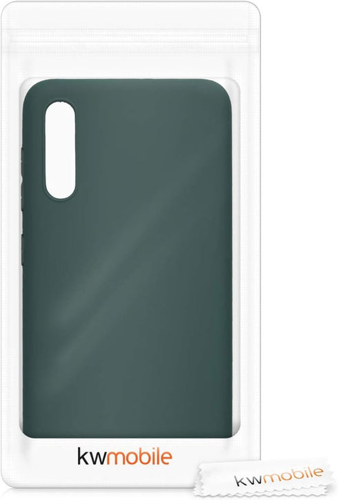 kwmobile Case Compatible with Samsung Galaxy A50 Case - Soft Slim Protective TPU Silicone Cover - Moss Green...