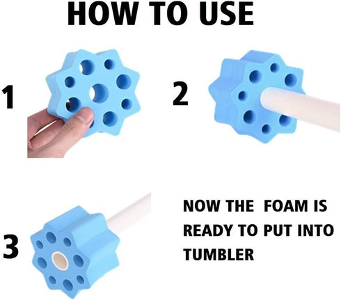 10PCS Cup Turner Foam Tumbler Spinner Tumbler Insert Foam Cup Spinner Sponge for 10oz to 40oz Tumblers Cups Water Bottles Work with 1/2 Inch PVC P...