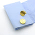 Men's Bitcoin Cuff Links Quality Brass Material Golden Color Coin Design Cufflinks with Gift Box...