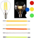Edison Bulb LED Filament Lamp Parts, DC3V DC12V LED Chip Incandescent Light LED Bead Light Accessories Diodes for Repair LED Bulb Tubt(Warm Light)...