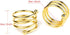 6Pcs Gold Napkin Rings Round Napkin Ring Set of 6 Napkin Holders for Cloth Napkins for Wedding, Thanksgiving, Fall Party, Valentines Day, Easter T...