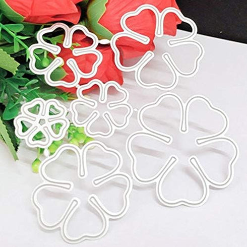 6pcs/Set 3D Rose Flower Metal Die Cuts,Wedding Flower Leaf Leaves Cutting Dies Cut Stencils for DIY Scrapbooking Album Decorative Embossing Paper ...