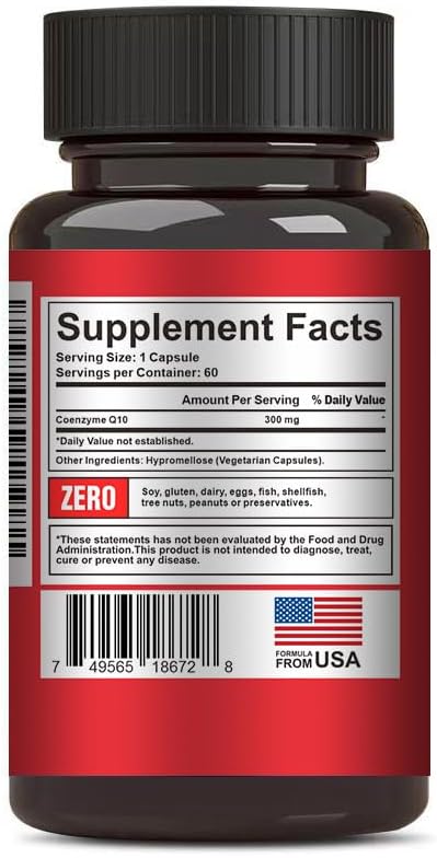 Crown Elite Premium High Absorption CoQ10 Ubiquinone Supplement - Boost Heart Health and Energy Production Naturally, Powerful Antioxidant | Non-G...