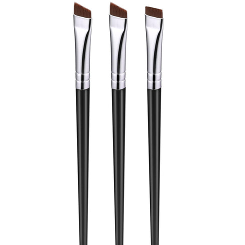 JASSINS Fine Eyeliner Brushes,3 PACK Ultra thin Angled Eyeliner Brushes And Eyebrow Brush Set,Women's Quality Gel Eye Liner Makeup Brush,For Newbi...