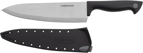 Farberware Edgekeeper 8-Inch Chef Knife with Self-Sharpening Blade Cover, High Carbon-Stainless Steel Kitchen Knife with Ergonomic Handle, Razor-S...